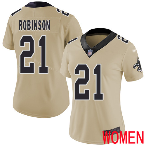 New Orleans Saints Limited Gold Women Patrick Robinson Jersey NFL Football #21 Inverted Legend Jersey->youth nfl jersey->Youth Jersey